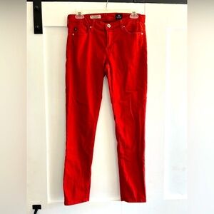 AG Adriano Goldschmied Vibrant Red Denim